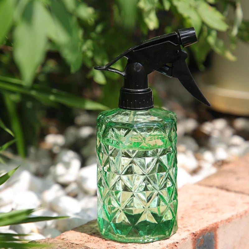 OFFIDIX Fine Mist Plant Mister, Handheld Pressure Glass Spray Bottles, 0.35L/11.8oz Watering Can with Adjustable Nozzle for Outdoor Indoor Gardening and Cleaning Work (Green) - Image 5